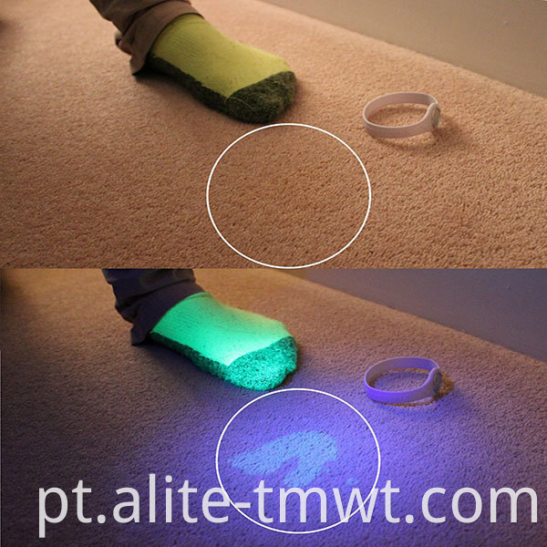 Mini lanterna de bolso tocha luz preta LED Purple Light 365nm UV lâmpada